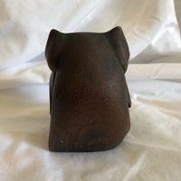 Handcarved Wood Wolf Head Figurine