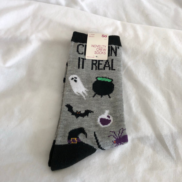 SO Novelty Crew Socks 1 Pair- Adult Size 9-11