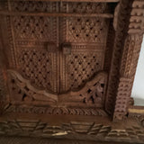 Vintage Indian Wood Carved Window Frame