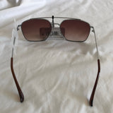 George Vintage Style Silver Tone Sunglasses