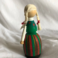 Norrbotten Handmalat Ellerbergs Sweden Wooden Doll