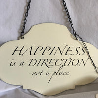 Happiness Hanging Sign