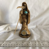 Gold Painted Santa Muerte Statue