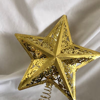 Gold Star Christmas Tree Topper